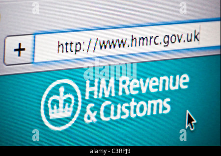 Gros plan du logo de HMRC comme vu sur son site web. (Usage éditorial uniquement : -Print, télévision, e-book et le comité éditorial du site). Banque D'Images