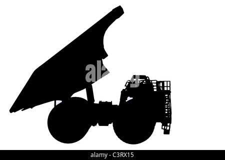 Silhouette de camion Caterpillar 793D Banque D'Images