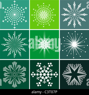 Flocons de vector set Banque D'Images