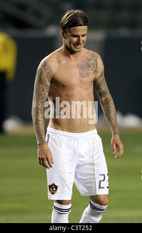 Célébrités DAVID BECKHAM AU LA GALAXY V SPORTING KANSAS CITY MLS FOOTBALL MATCH CARSON LOS ANGELES CALIFORNIA 14 Mai 2011 Banque D'Images