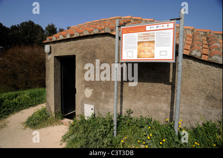 Italie, Latium, Tarquinia, nécropole étrusque Monterozzi, entrée de la tombe Banque D'Images