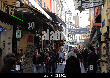 Grèce Athènes Plaka marché aux puces de monastiráki Banque D'Images