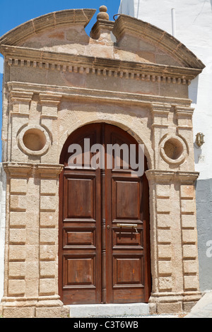 Porte d'entrée grecque Lindos Rhodes Grèce Banque D'Images