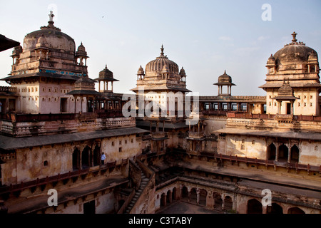 Palace à Orchha, Madhya Pradesh, Inde, Asie Banque D'Images