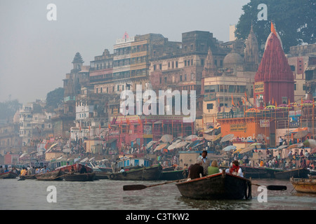 Gange, Varanasi, Uttar Pradesh, Inde Banque D'Images