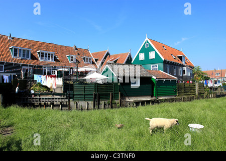 Le village de pêcheurs traditionnel et assez de Marken Banque D'Images