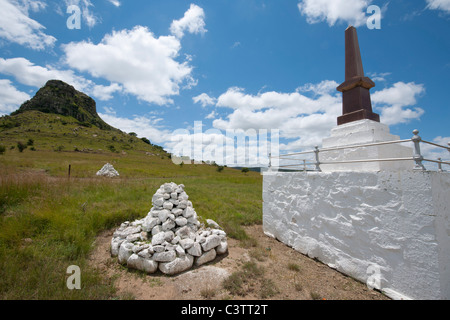 Mémorial à l'armée déchue, l'Isandlwana britannique de bataille, près de Dundee, Afrique du Sud Banque D'Images