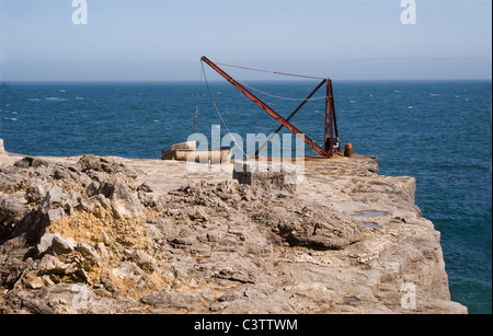 Un davit sur Portland Bill, Dorset, UK Banque D'Images