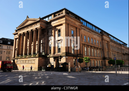 L'ancien édifice de la shérif maintenant Restaurant Citation de Merchant City à Glasgow, Ecosse Banque D'Images