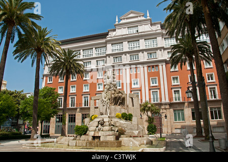 Coruna Espagne Avenida da Marina Restaurant Bar Pub Banque D'Images