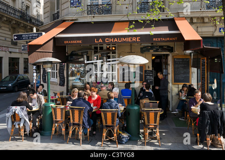 Brasserie sur la Rue Jean du Bellay, l'Ile Saint-Louis, Paris, France Banque D'Images