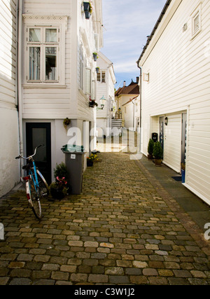 Bergen, Norvège Rue calme Banque D'Images