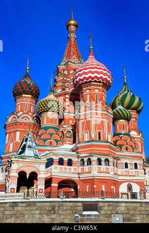 La Cathédrale de l'intercession du saint Basile sur la place Rouge, Moscou, Russie Banque D'Images