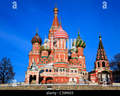 La Cathédrale de l'intercession du saint Basile sur la place Rouge, Moscou, Russie Banque D'Images