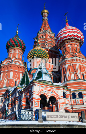 La Cathédrale de l'intercession du saint Basile sur la place Rouge, Moscou, Russie Banque D'Images