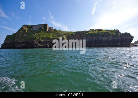 St Catherine's Island près de Tenby, Pembrokeshire Wales Caldey 117701 Banque D'Images