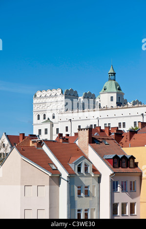 Château des Ducs de Poméranie et la vieille ville restaurée, Szczecin, Pologne Banque D'Images