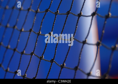 Vue partielle d'un passage de football net sur fond de ciel Banque D'Images