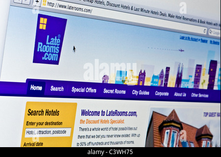 De près de l'LateRooms.com logo tel que vu sur son site web. (Usage éditorial uniquement : -Print, télévision, e-book et le comité éditorial du site). Banque D'Images