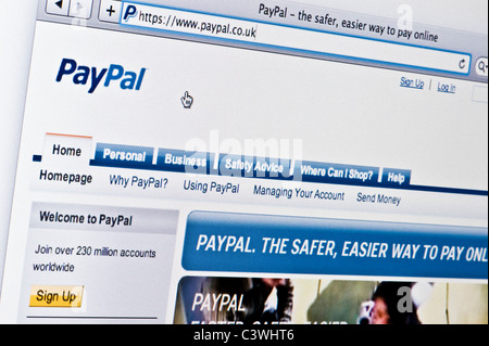 De près de l'logo PayPal comme vu sur son site web. (Usage éditorial uniquement : -Print, télévision, e-book et le comité éditorial du site). Banque D'Images