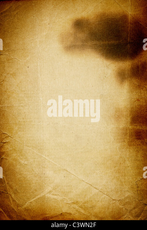 Vieux papier brûlé. Classic vintage. Banque D'Images