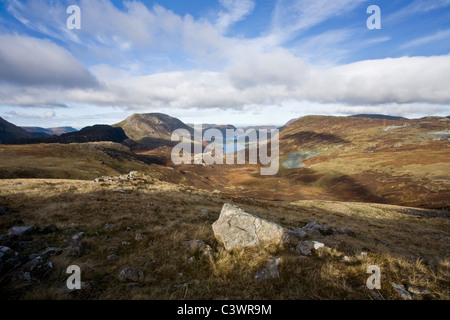 Buttermere et d'Fleetwith Crummock Water, Lake District Banque D'Images