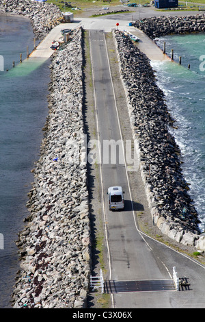 À l'île de vatersay causeway de barra Western Isles Hébrides extérieures en Écosse Banque D'Images