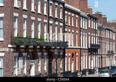 Maisons géorgiennes sur Rodney street à Liverpool, Merseyside, Angleterre. Banque D'Images