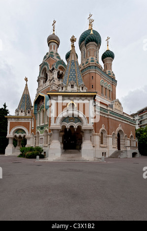 Cathédrale Orthodoxe Russe Saint-nicolas de Nice. Cathédrale Orthodoxe Russe Saint-Nicolas de Nice Banque D'Images