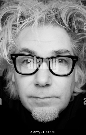 Portrait de musicien et auteur, Martin Atkins. Banque D'Images