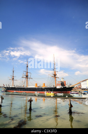 Le HMS Warrior à Portsmouth Historic Dockyard Banque D'Images