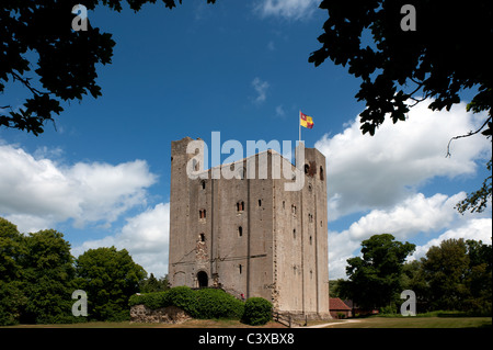Château de Hedingham et jardins, le château de Hedingham, Essex, Angleterre. Banque D'Images