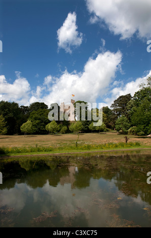 Château de Hedingham et jardins, le château de Hedingham, Essex, Angleterre. Banque D'Images