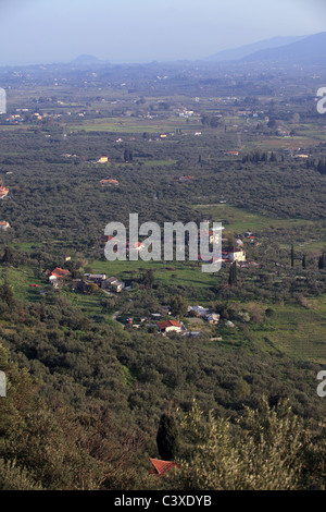 L'île de Zakynthos Grèce mer vue de l'intérieur de l'île Banque D'Images