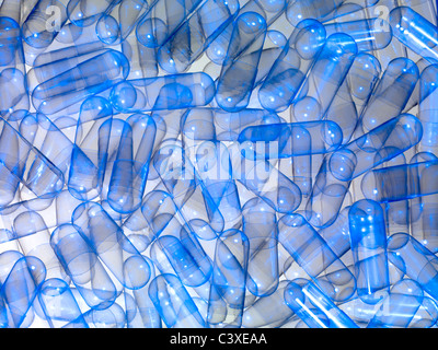 Bleu clair Capsules Médecine Banque D'Images