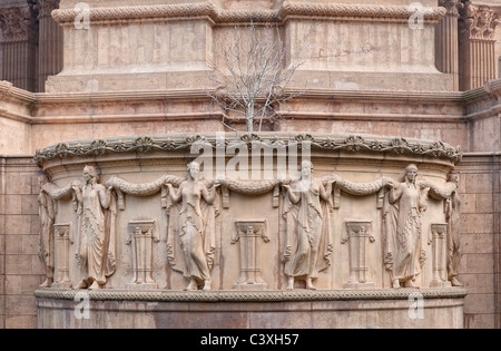 À frise le Palace of Fine Arts, San Francisco, Californie. Banque D'Images