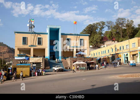 Bureau de poste, Gondar, Éthiopie, Afrique Banque D'Images