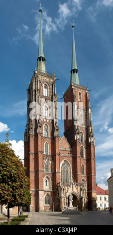 La Cathédrale de Saint Jean Baptiste à Wroclaw, une ville dans la région de Silésie, Pologne Banque D'Images