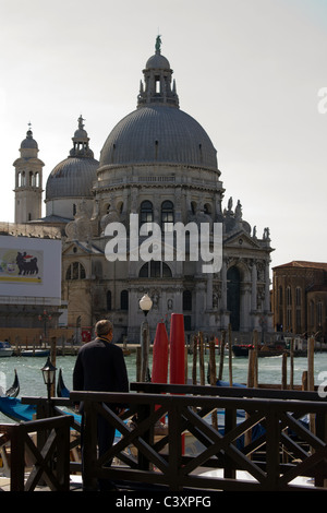 Vue sur lagune à Santa Maria della Salute Banque D'Images