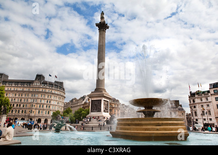 Trafalgar Square, Londres. Banque D'Images