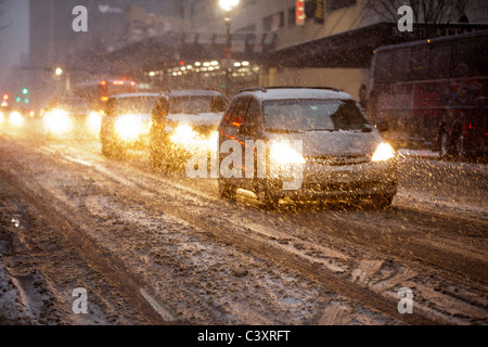 Blizzard New York City 2010 Banque D'Images