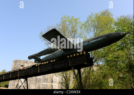 Le blockhaus Eperlecques bombe volante V1,sur la rampe de lancement,Pas de Calais,Nord-Pas-de-Calais, France, WW II,V2 de base de l'arme Banque D'Images