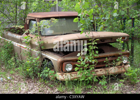 Camion rouillé et abandonné USA Banque D'Images