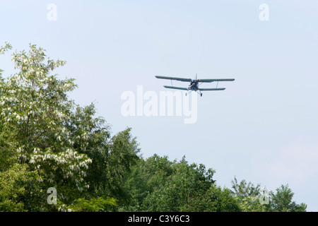 Antonov biplan-2 à un aérodrome festival en Basse-Saxe, Allemagne Banque D'Images