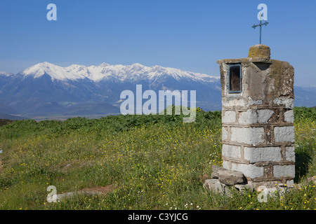 Le Mont Parnasse (2 457 m ou 8 061 ft) près de Delphes, Grèce au printemps Banque D'Images