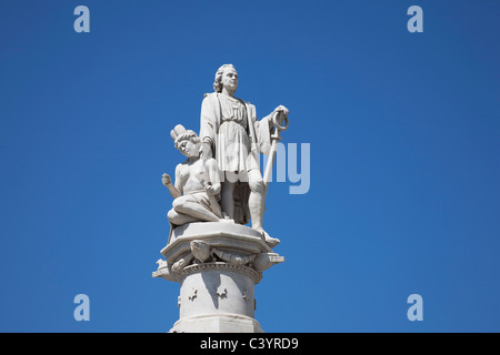 Statue de Christophe Colomb à Cartagena Columbia Banque D'Images