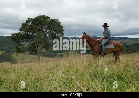 Rider sur l'homme en Australie Banque D'Images