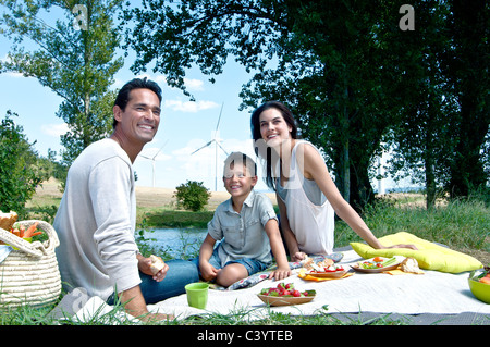 Un pique-nique familial Banque D'Images
