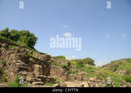 Golan, ruines du quart des Asmonéens Gamla Banque D'Images
