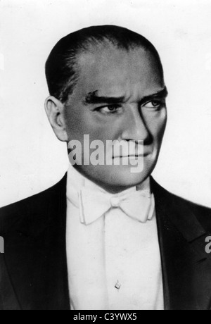 MUSTAFA Kemal Atatürk (1881-1938) Premier Président de la Turquie Banque D'Images